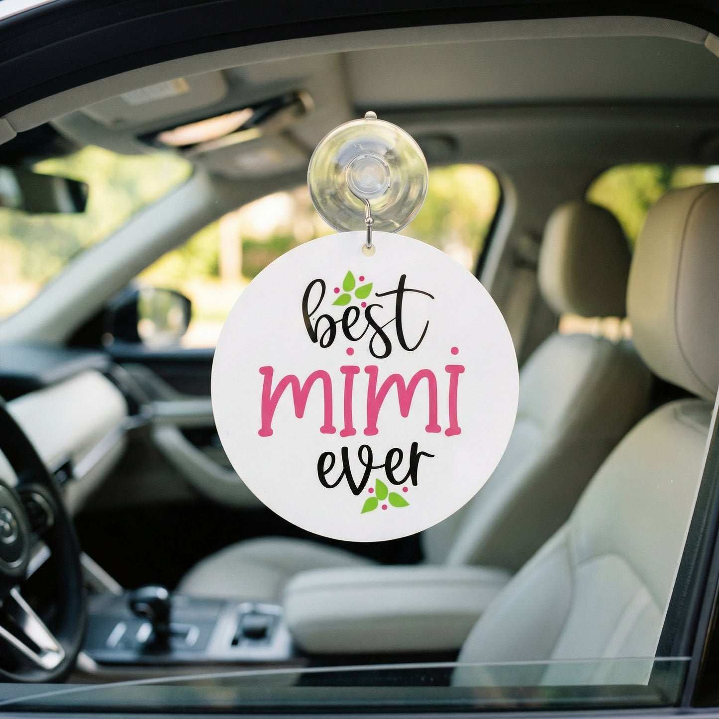 Personalized “Best Mimi Ever” Window Charm