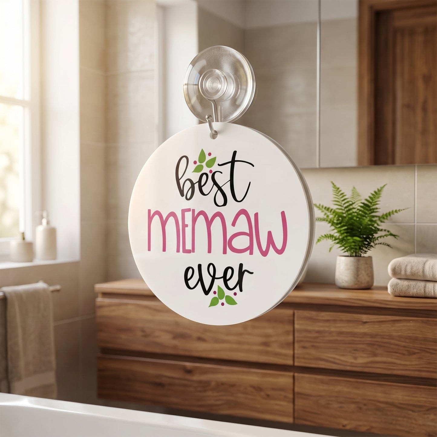 Personalized “Best Memaw Ever” Window Charm