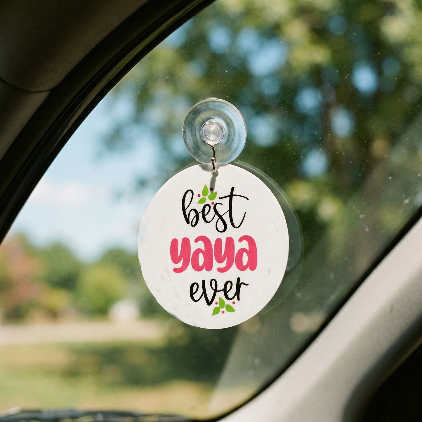 Personalized “Best Yaya Ever” Window Charm