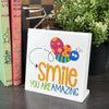 Smile You Are Amazing Desk Sign – Inspirational Desk Sign, Encouragement Gift, Positive Desk Decor